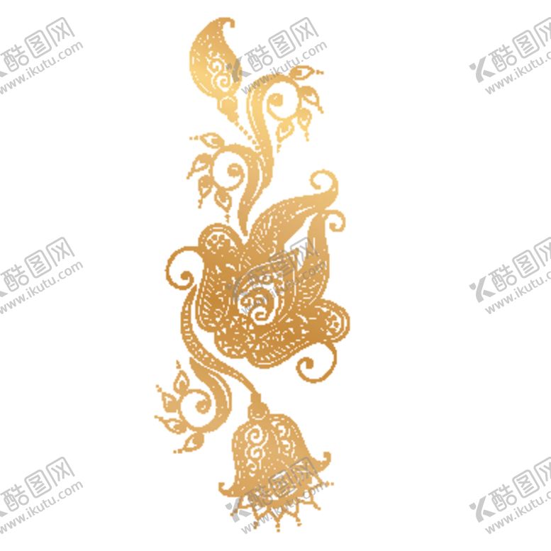 编号：53692210251845248392【酷图网】源文件下载-创意金色花纹图案设计