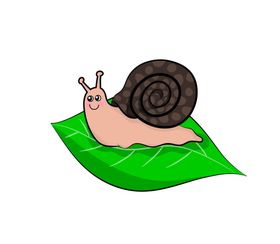 手绘蜗牛素材