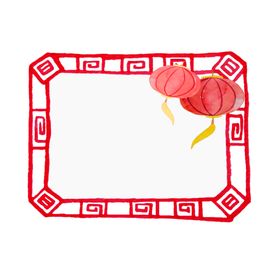 中国风新年喜庆祥云边框