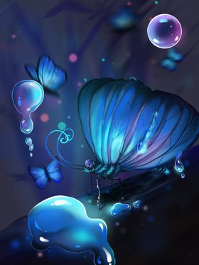 梦觉插画蝴蝶