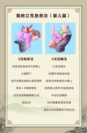 婴儿海姆立克急救法