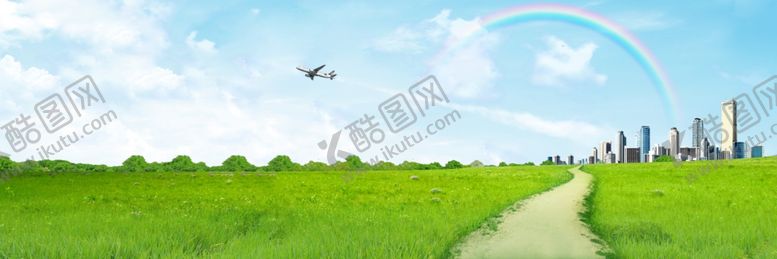 编号：88541309210528211867【酷图网】源文件下载-蓝天草地白云环保