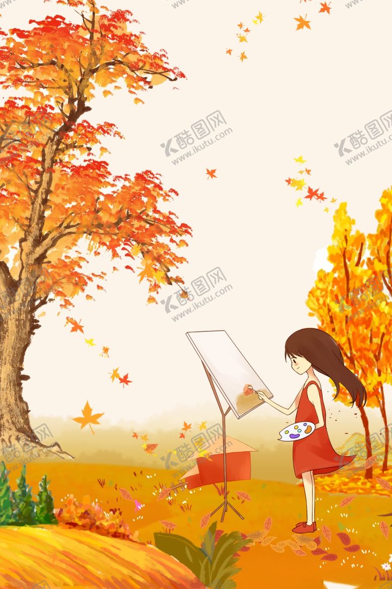 编号：37876705021935064336【酷图网】源文件下载-手绘秋天背景