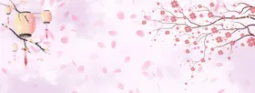 手绘桃花插画海报图片鲜粉色展板十里樱