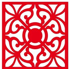 矢量窗花花纹