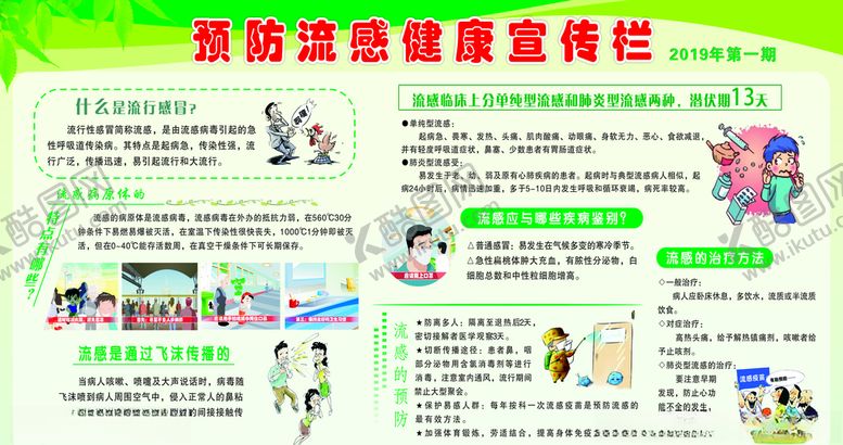 编号：28931310201245212803【酷图网】源文件下载-预防流感宣传栏