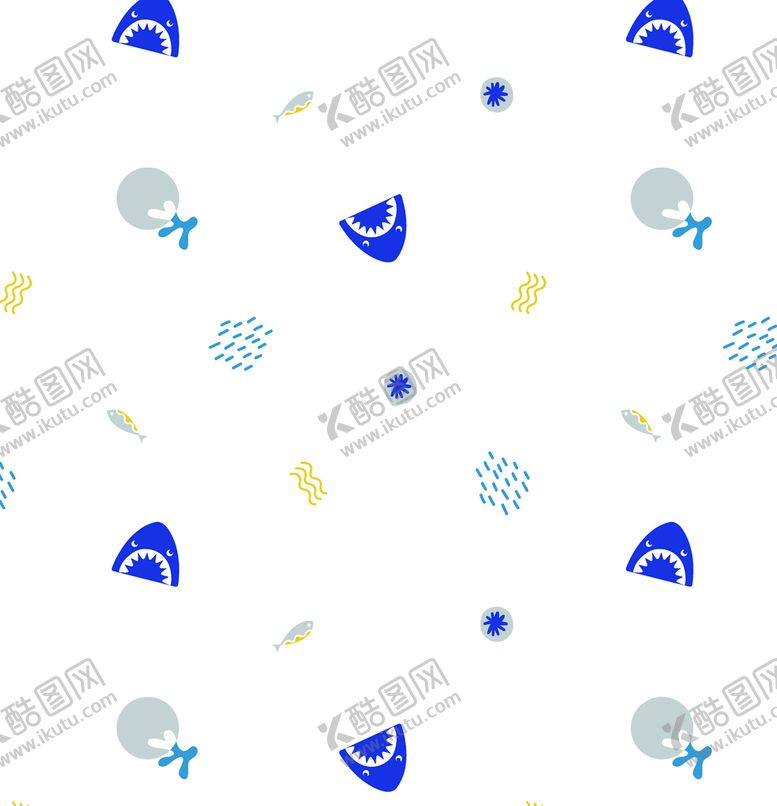 编号：49305610081236362345【酷图网】源文件下载-卡通鲨鱼