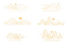 编号：36471209231911116189【酷图网】源文件下载-山水线条