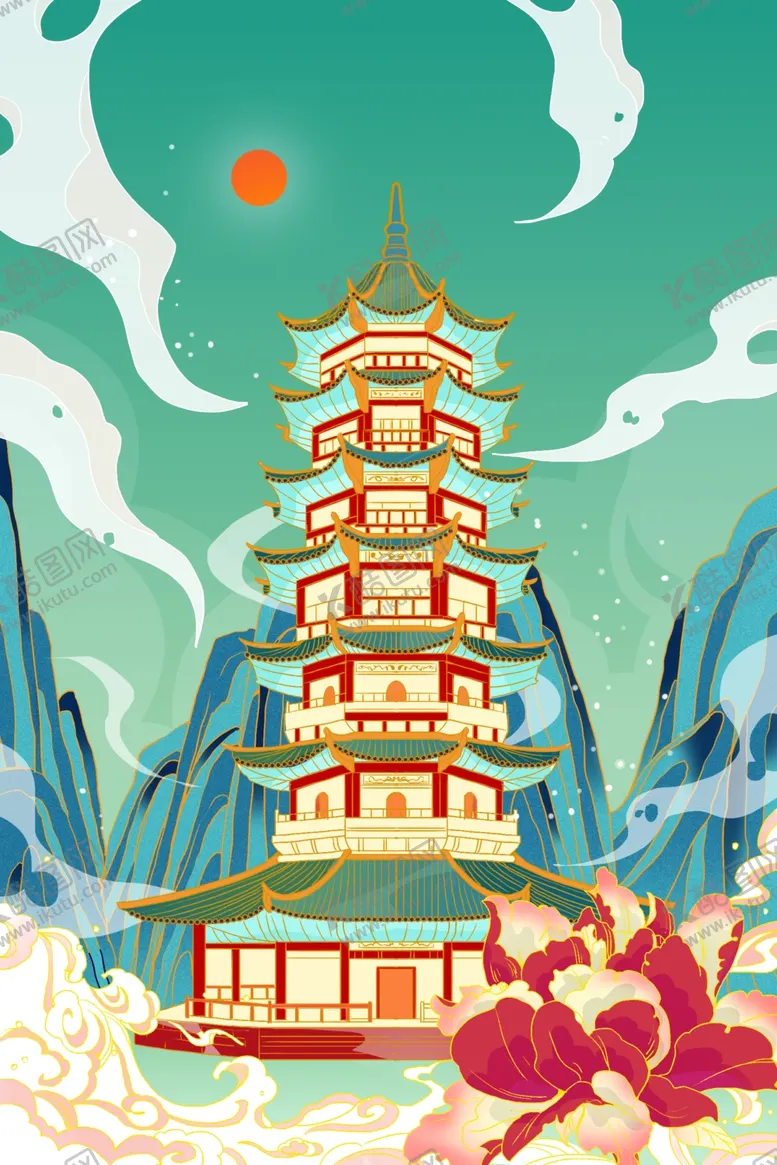 编号：92564903272101152826【酷图网】源文件下载-国潮风景