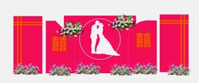 婚礼结粉色宴