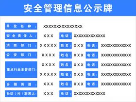 安全管理信息公示牌