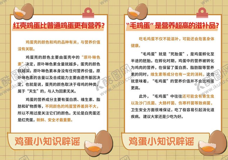 编号：90589012122245441999【酷图网】源文件下载-哪种鸡蛋更有营养辟谣海报