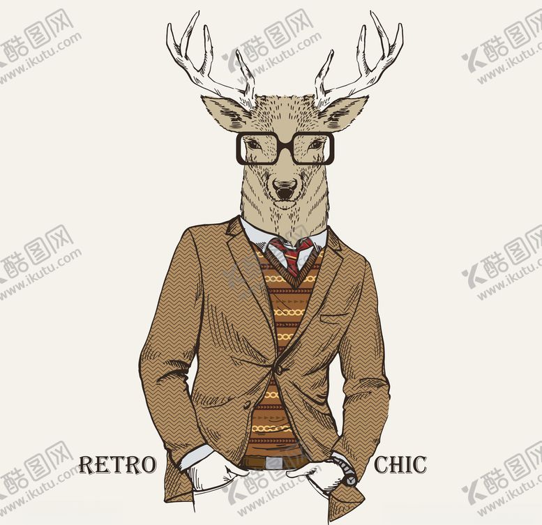 编号：72077110031446118064【酷图网】源文件下载-鹿先生梅花鹿