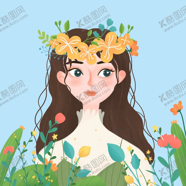 编号：02718609191118332630【酷图网】源文件下载-卡通少女