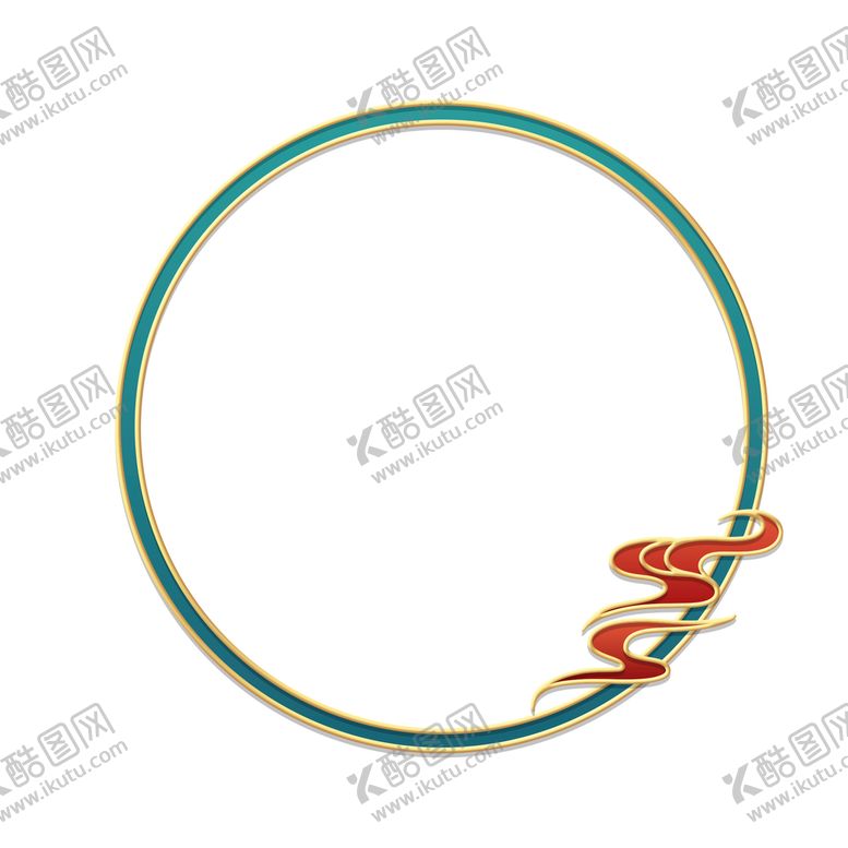 编号：38541610080449516847【酷图网】源文件下载-中国古风国朝圆形云纹边框