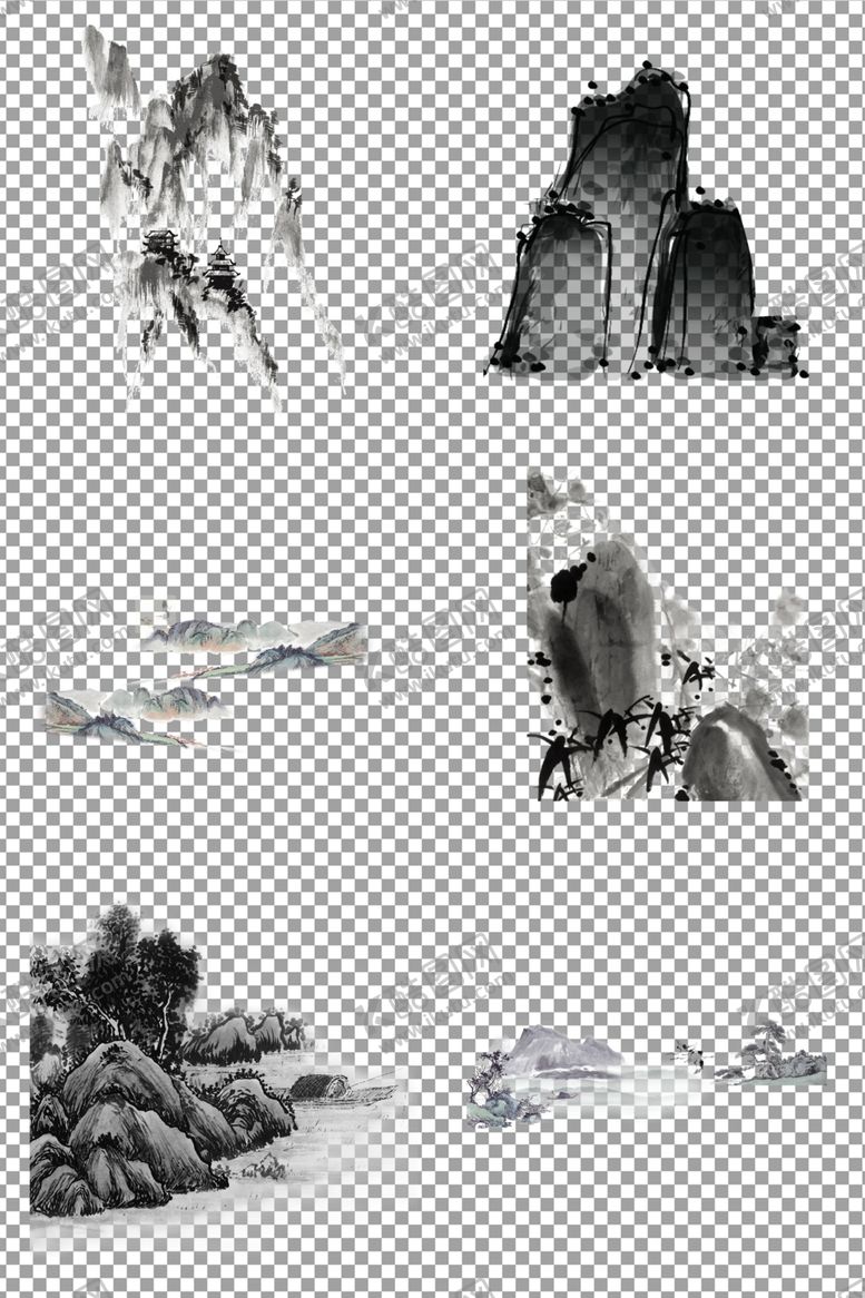 编号：83930406260447496311【酷图网】源文件下载-中国风水墨画山水