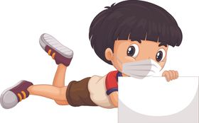 戴口罩的学生