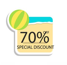 可爱手举牌标签图