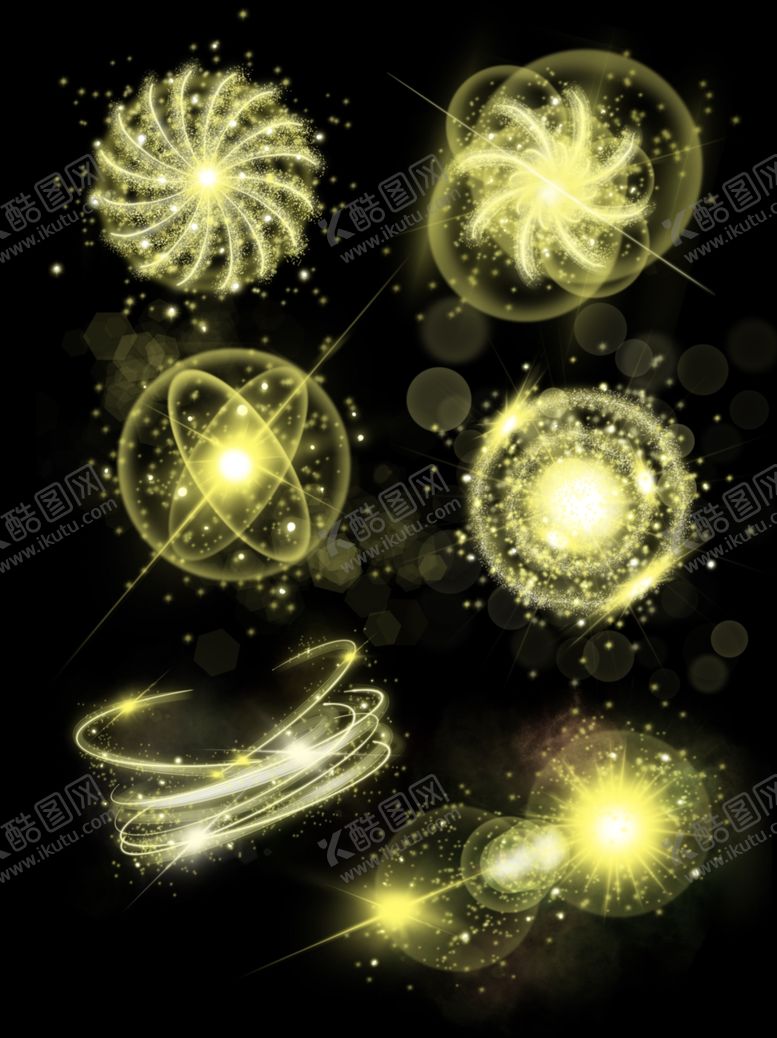 编号：22360606290418497530【酷图网】源文件下载-星光素材光晕黄色金光
