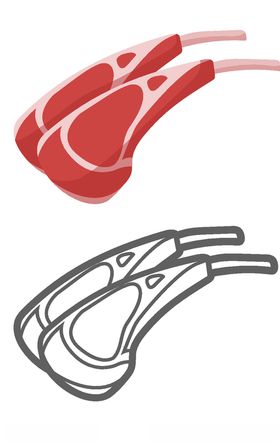 手绘肉制品