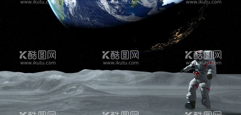 编号：50300212220300458592【酷图网】源文件下载-C4D模型航天员太空宇宙星空