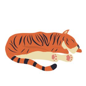 创意老虎插画图案