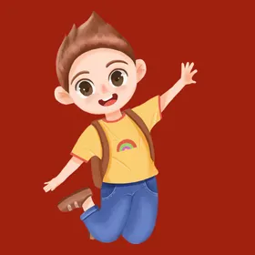 手绘儿童男孩卡通