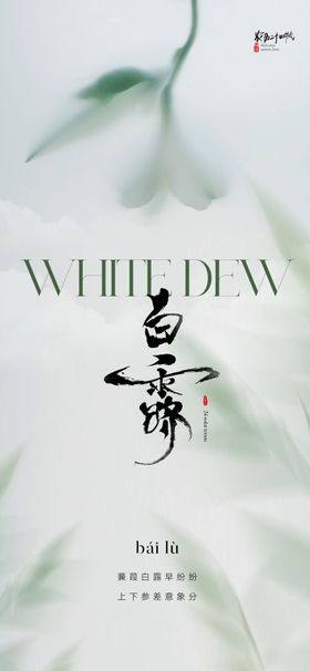 白露广告高端节气稿插画