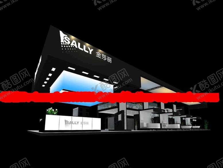 编号：64791702161412059379【酷图网】源文件下载-展览3D模型三面开口