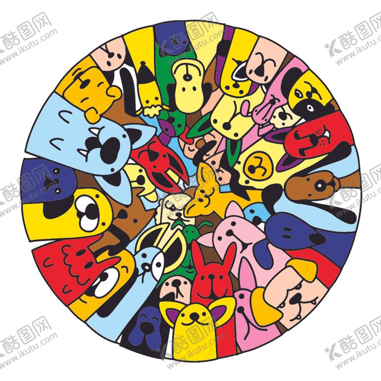 编号：53335109090257572935【酷图网】源文件下载-手绘可爱宠物插画