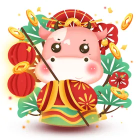 卡通牛
