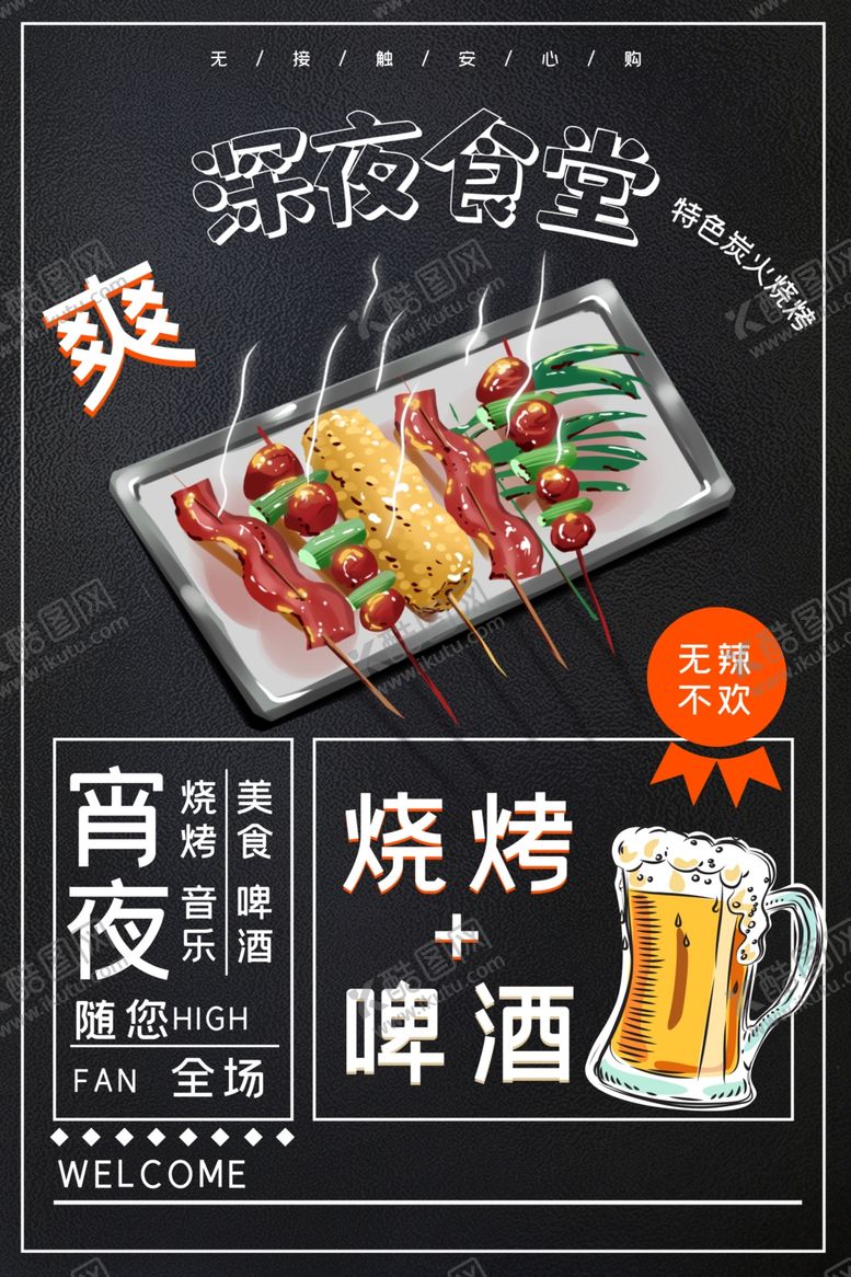 编号：29910906181021281539【酷图网】源文件下载-烧烤啤酒美食活动宣传海报素材