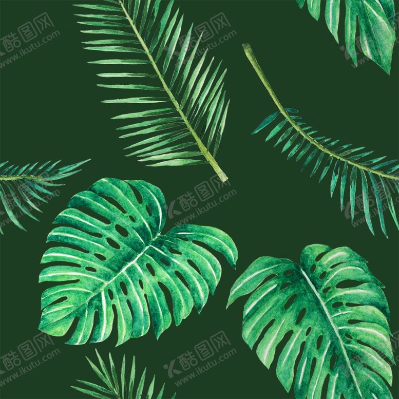 编号：82222009090713094189【酷图网】源文件下载-清新水彩植物背景