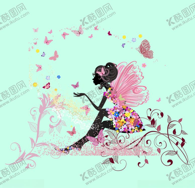 编号：70929409281357071271【酷图网】源文件下载-蝴蝶人儿