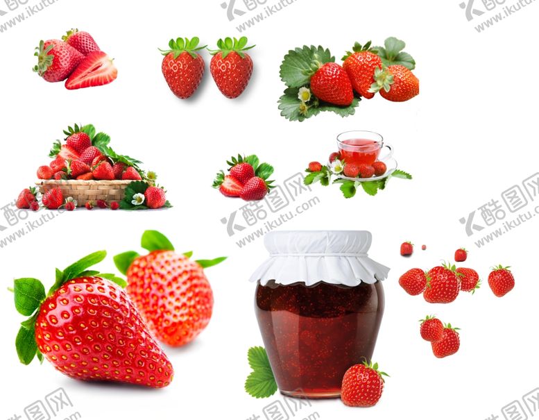 编号：68608710042140319301【酷图网】源文件下载-新鲜草莓
