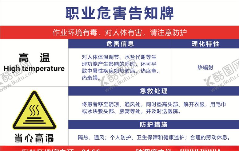 编号：55953610182104024666【酷图网】源文件下载-职业危害告知卡