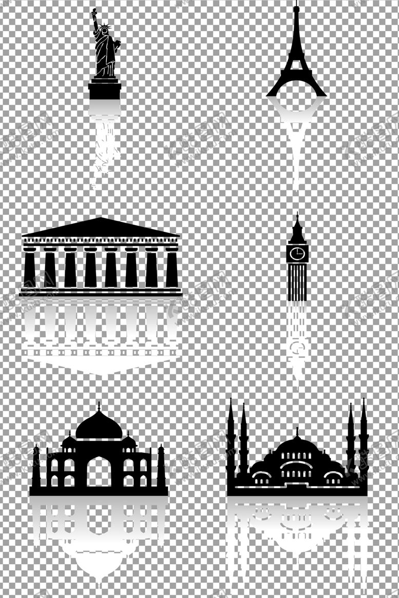 编号：55423907131351453490【酷图网】源文件下载-地标建筑插画