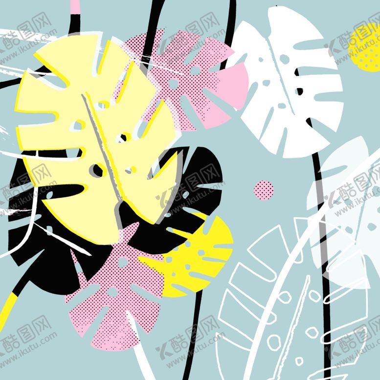 编号：95815410210122164024【酷图网】源文件下载-热带叶子