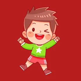 手绘儿童男孩卡通卡通