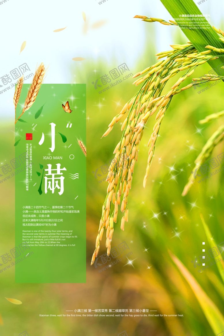 编号：62974510231343507450【酷图网】源文件下载-清新小满海报