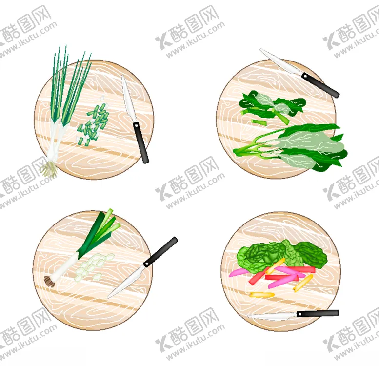编号：64385504230905107087【酷图网】源文件下载-案板切蔬菜