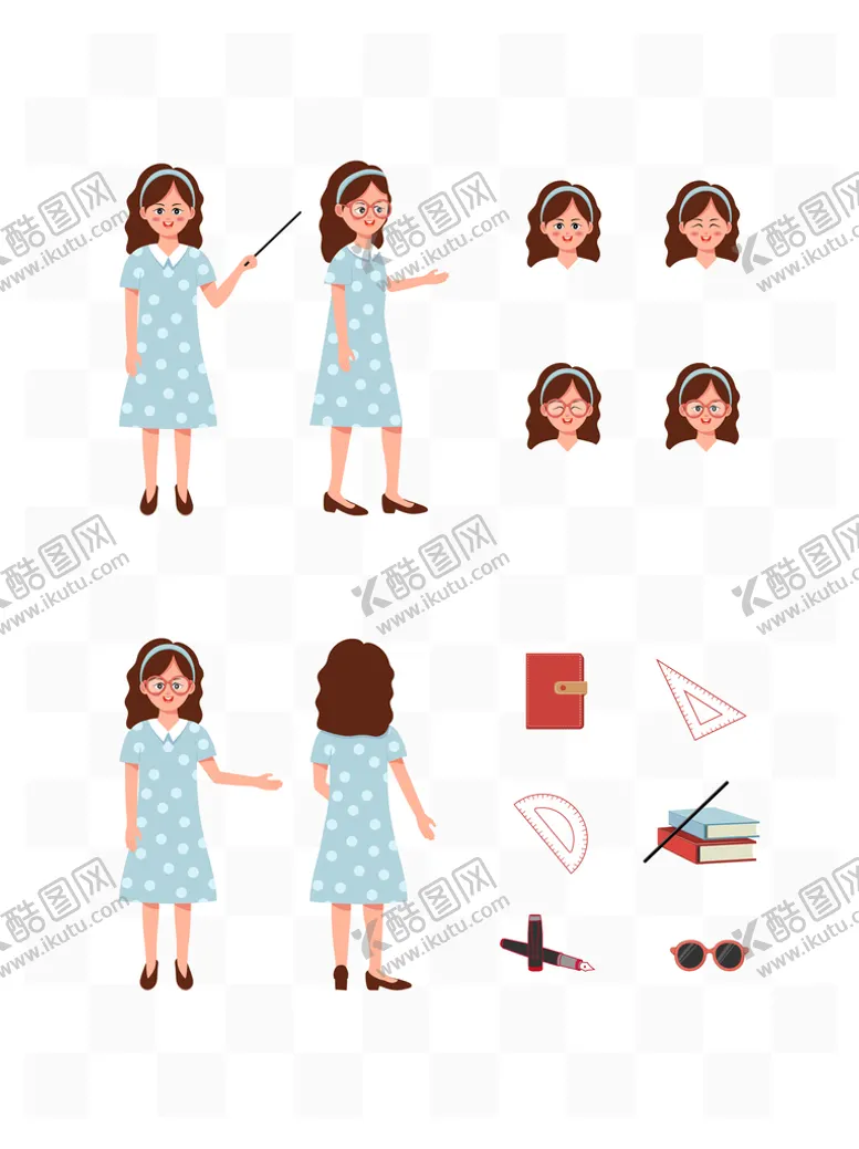 编号：93520409161544453815【酷图网】源文件下载-手绘老师教师