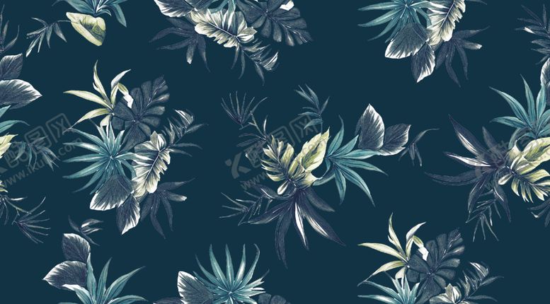 编号：47435504080043319932【酷图网】源文件下载-热带植物图案背景