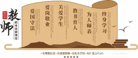 校园文化墙围挡长廊展板中学