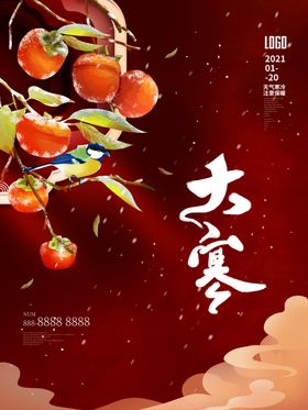 大寒地产广告地产微信海报