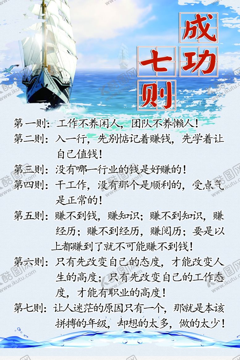 编号：67062210241625193927【酷图网】源文件下载-成功七则