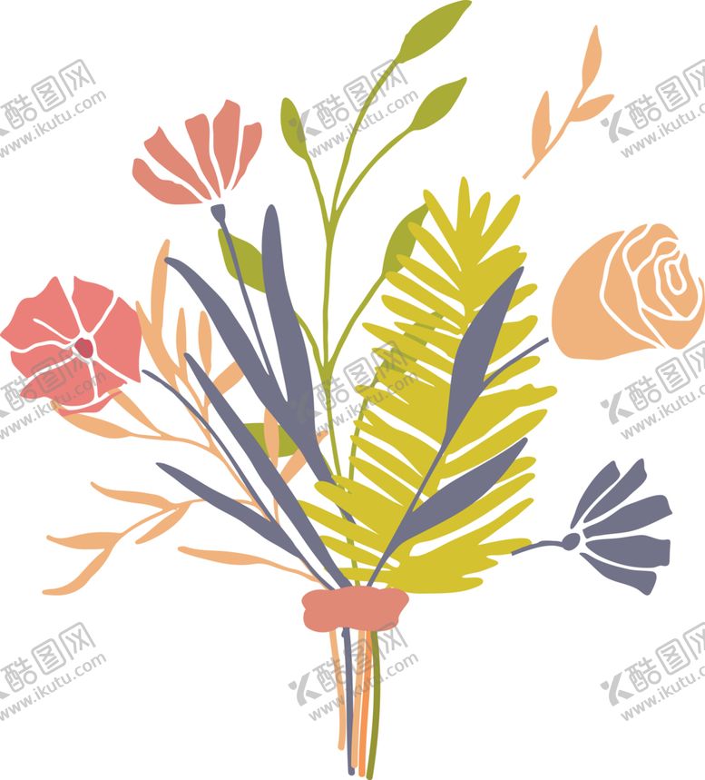 编号：10694110010446407399【酷图网】源文件下载-花草插画
