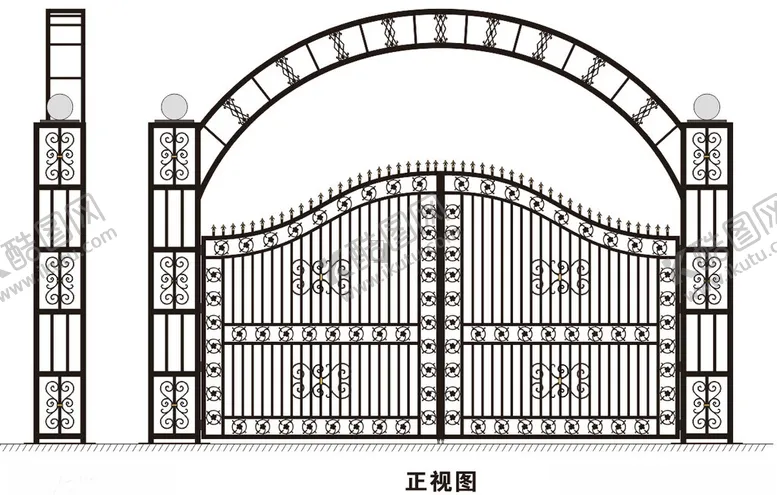 编号：60347512230419102936【酷图网】源文件下载-铁艺大门