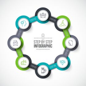 矢量办公分类图表元素