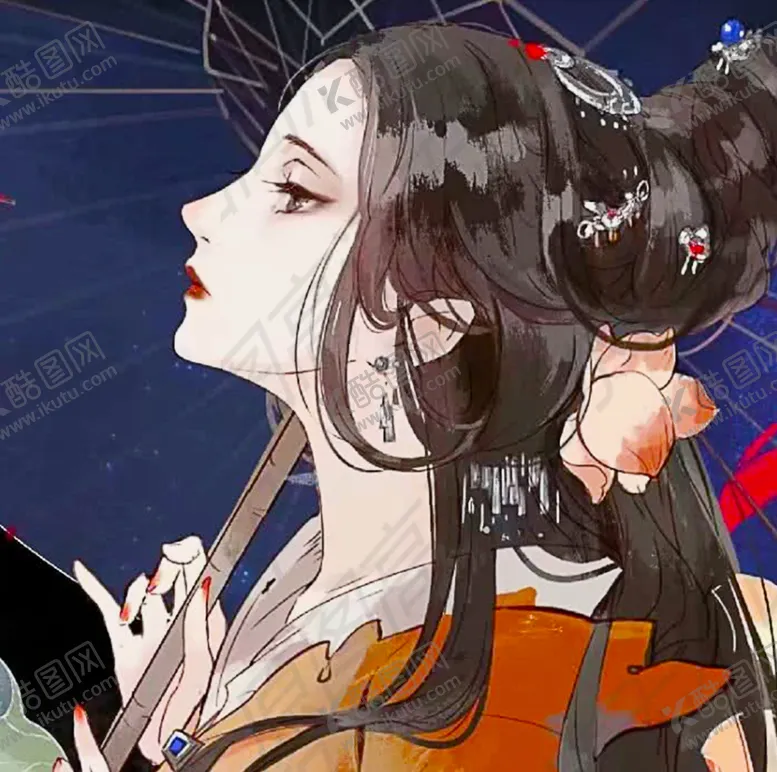 编号：23290306241155158632【酷图网】源文件下载-水彩古风美女